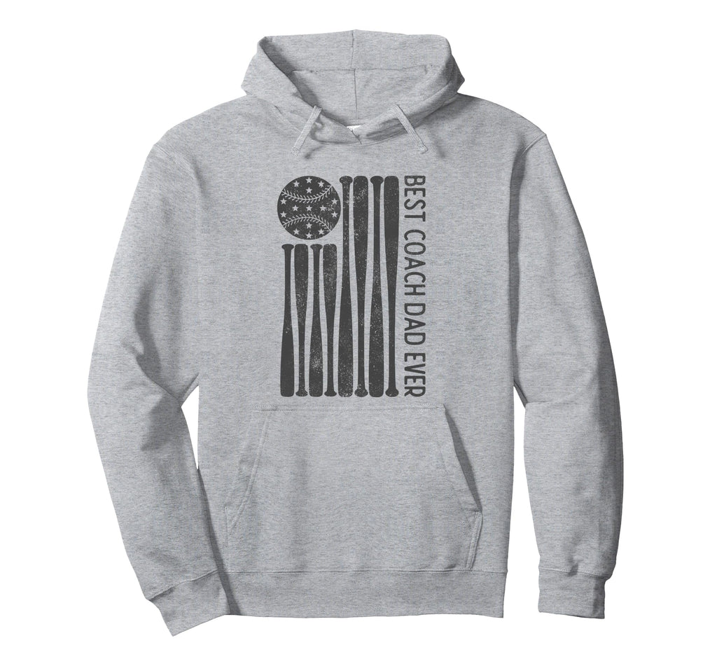 Best Coach Dad Ever Us American Flag Hoodie - Novelty Apparel Men Women - T-Shirt, Sweatshirt, Hoodie