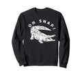 Oh Snap Distressed Alligator Sweatshirt - Fun Novelty Design Unisex - T-Shirt, Sweatshirt, Hoodie