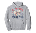 Funny Baseball Sideline Social Club Hoodie - Custom Art Print for Adults - T-Shirt, Sweatshirt, Hoodie