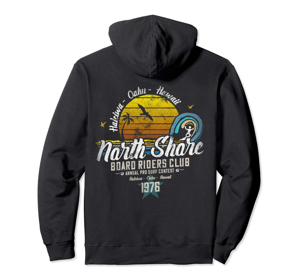 North Shore Board Riders Surfing Club Hoodie - Custom Art Print Men Women - T-Shirt, Sweatshirt, Hoodie