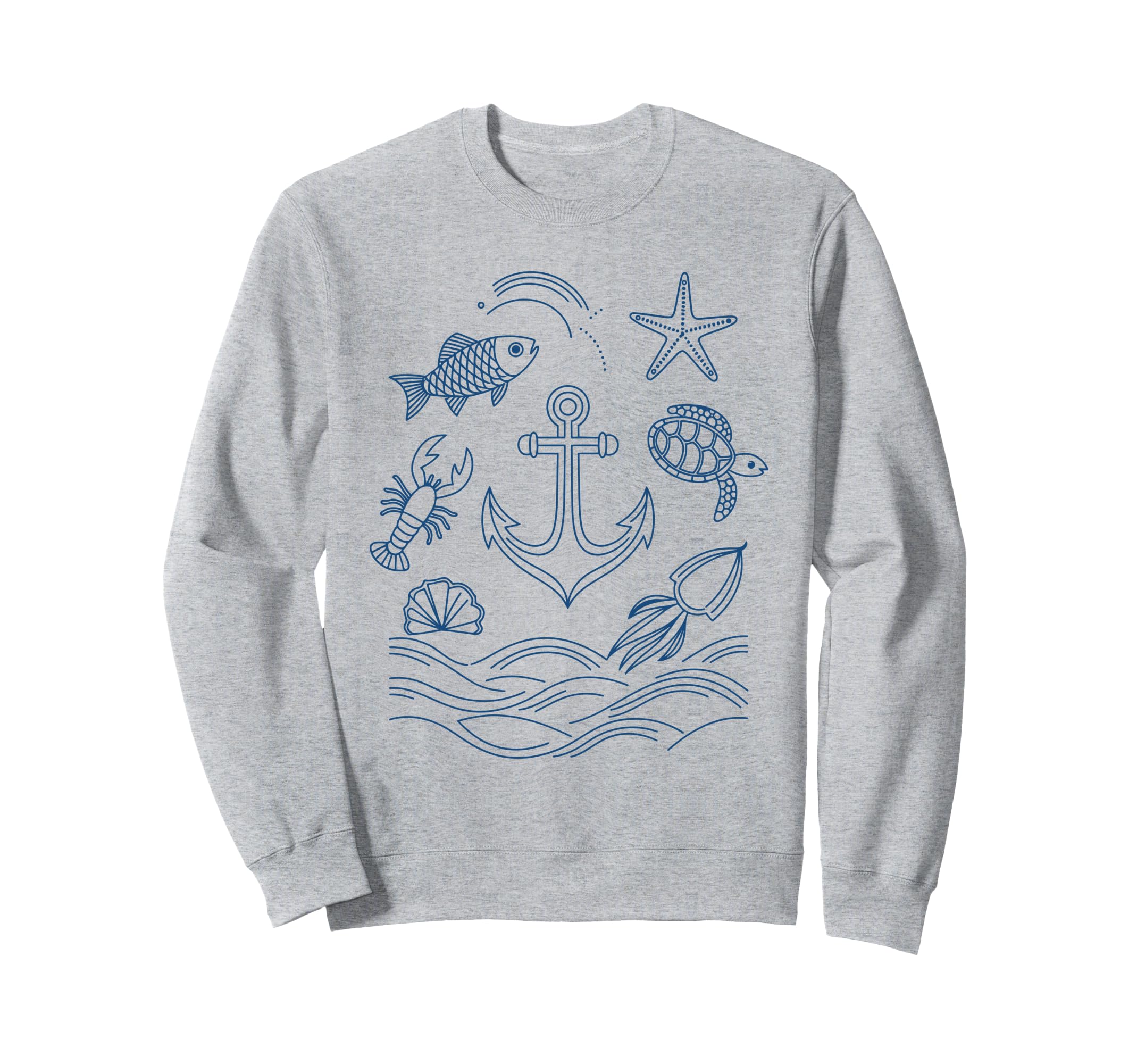 90S Fisherman Aesthetic Fish Sweatshirt - Casual Everyday Wear for Adults - T-Shirt, Sweatshirt, Hoodie