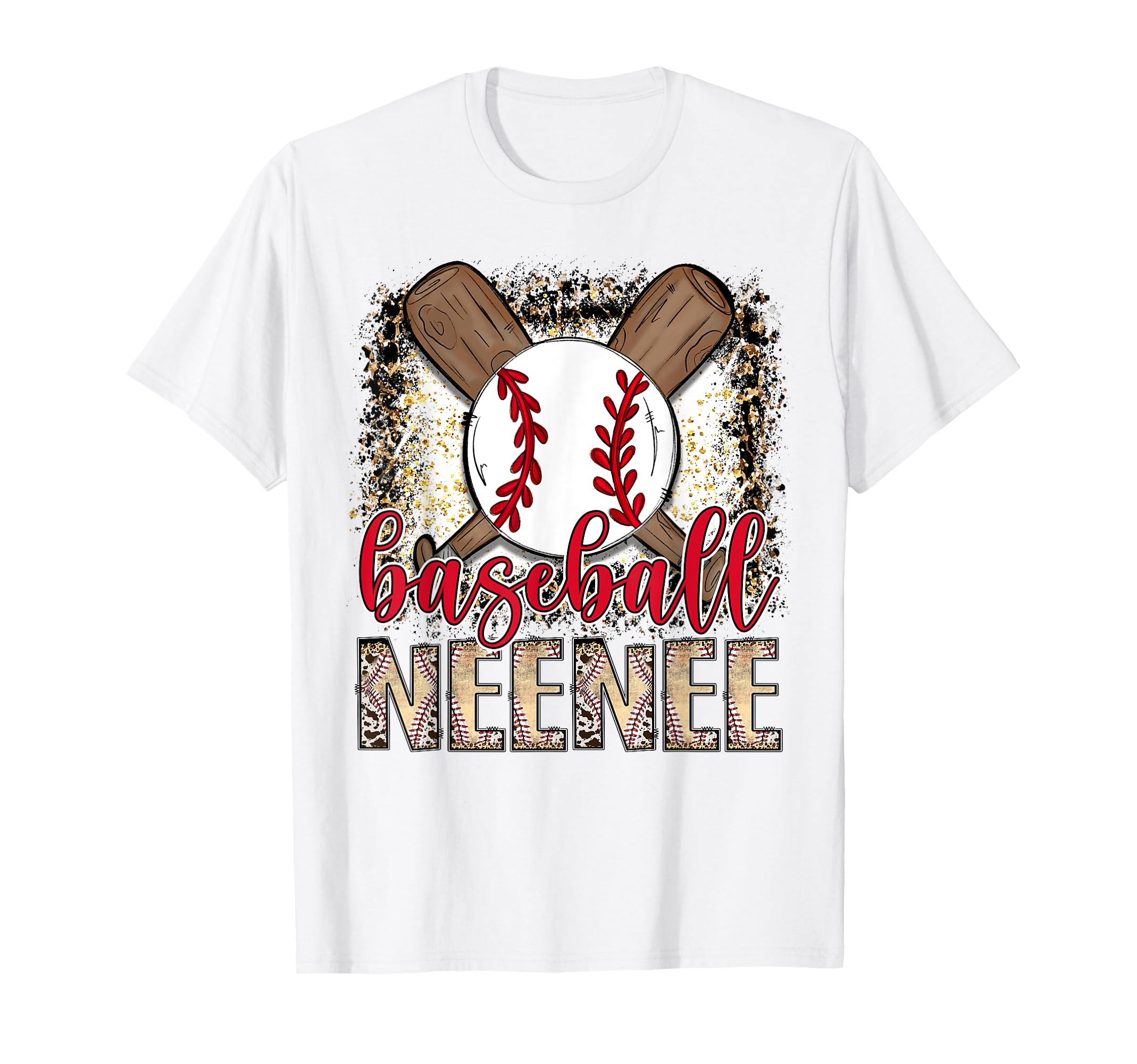 Baseball Neenee Leopard Proud Ball T-Shirt - Novelty Apparel Men Women - T-Shirt, Sweatshirt, Hoodie