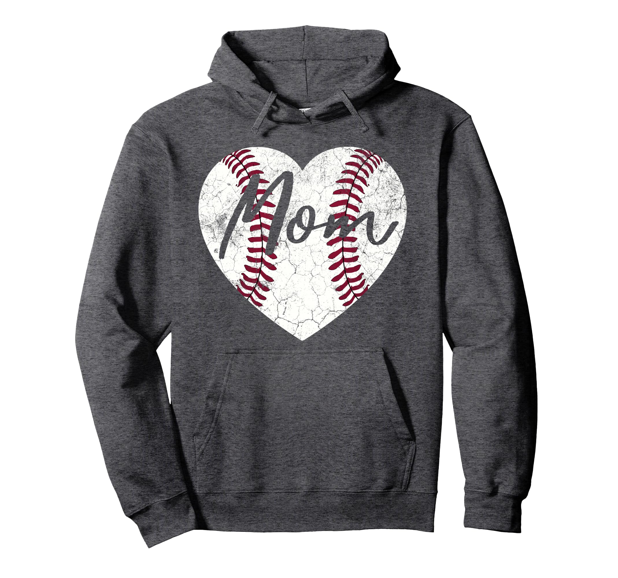 Baseball Softball Heart Mom Mothers Hoodie - Streetwear Style Men Women - T-Shirt, Sweatshirt, Hoodie