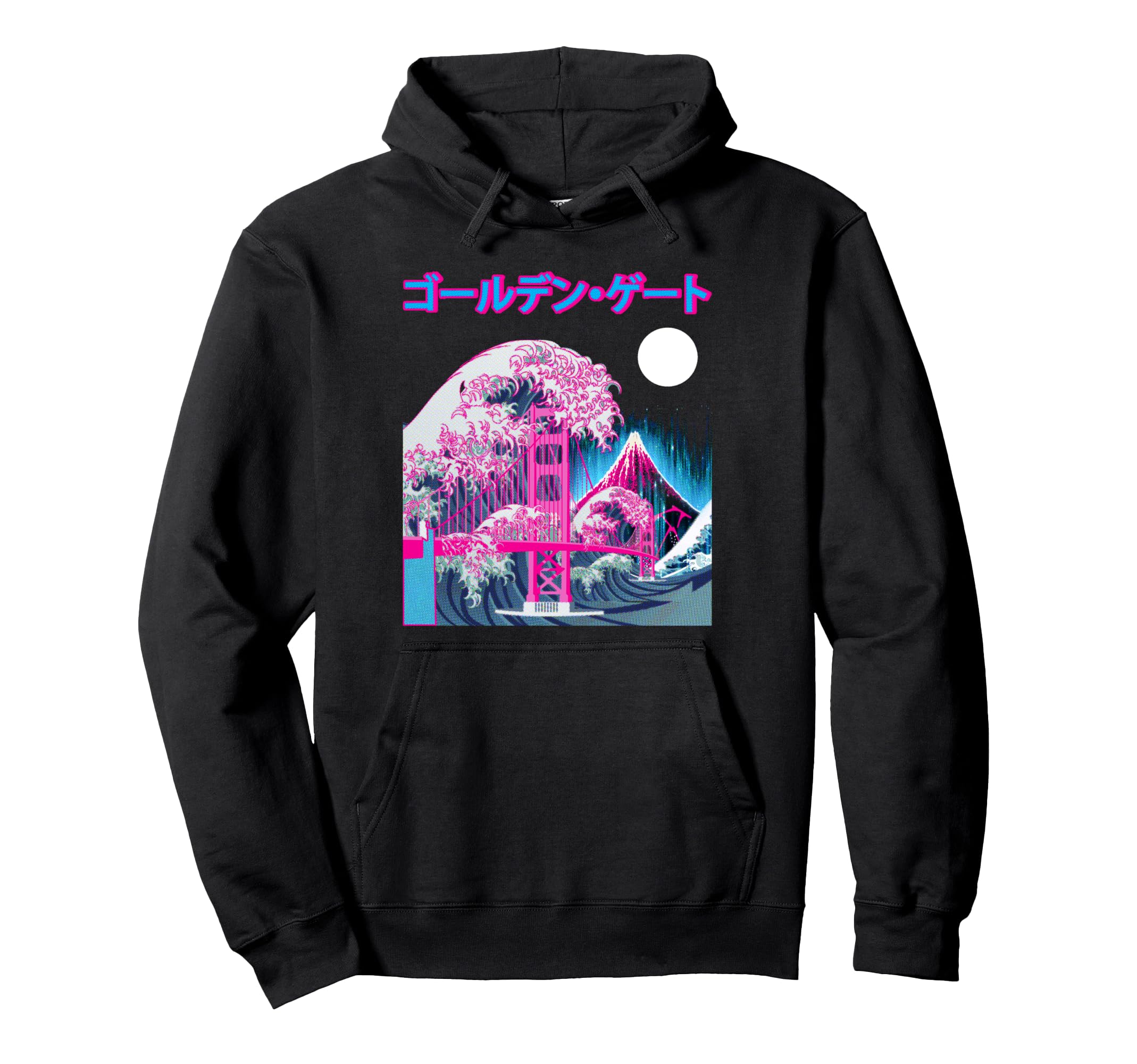 Vaporwave Glitch Aesthetic Japan Golden Hoodie - Novelty Apparel Men Women - T-Shirt, Sweatshirt, Hoodie