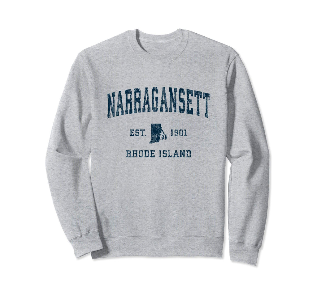 Narragansett Rhode Island Sports Navy Sweatshirt - Unique Graphic Men Women - T-Shirt, Sweatshirt, Hoodie