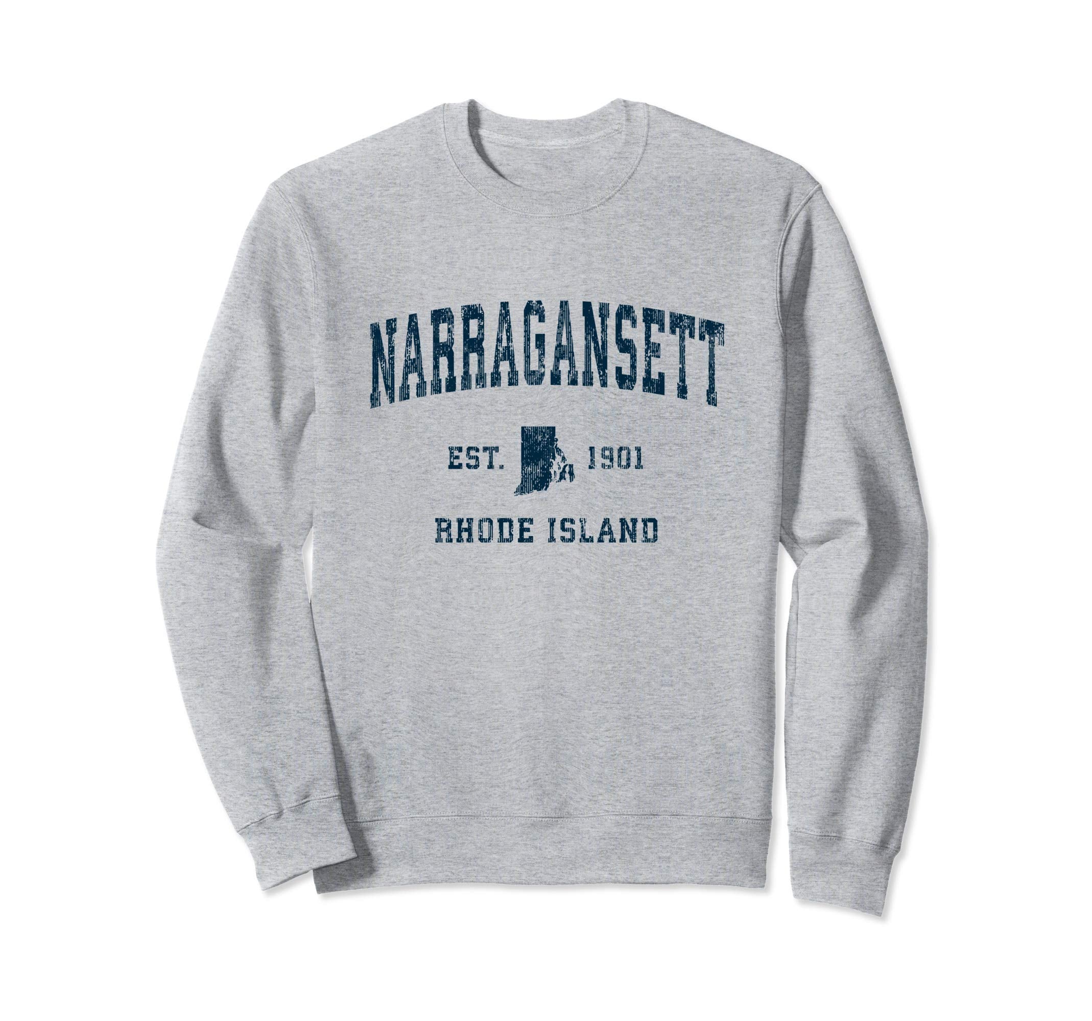 Narragansett Rhode Island Sports Navy Sweatshirt - Unique Graphic Men Women - T-Shirt, Sweatshirt, Hoodie