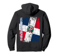 Dominican Republic Flag Distressed Hoodie - Novelty Apparel for Adults - T-Shirt, Sweatshirt, Hoodie