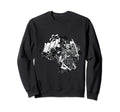 Japanese Samurai Black And White Sweatshirt - Aesthetic Graphic for Adults - T-Shirt, Sweatshirt, Hoodie