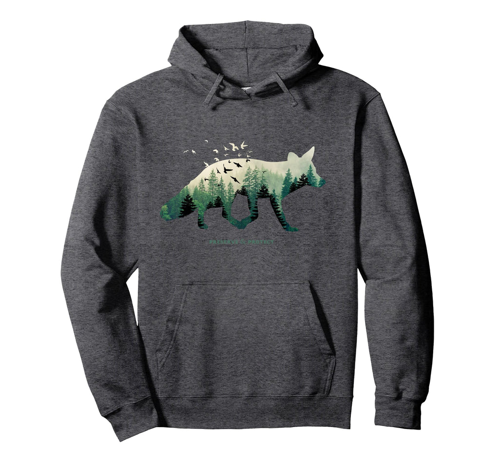 National Park Fox Preserve Protect Hoodie - Aesthetic Graphic for Adults - T-Shirt, Sweatshirt, Hoodie