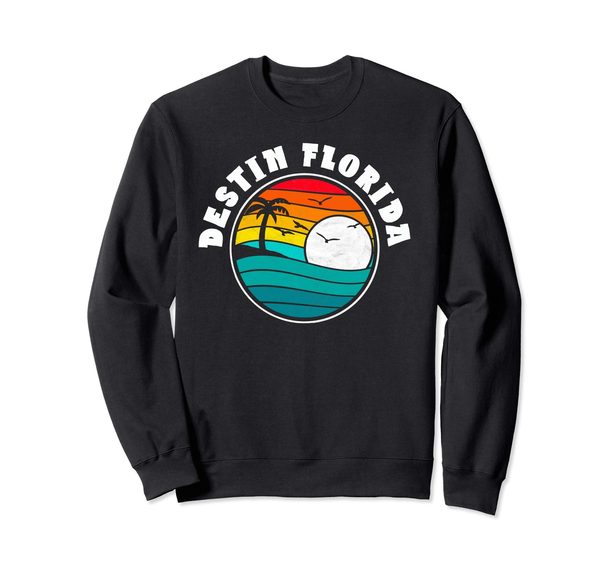 Destin Florida Distressed 80S Beach Sweatshirt - Unique Graphic Men Women - T-Shirt, Sweatshirt, Hoodie