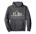 Grunge Seattle Skyline Distressed Hoodie - Custom Art Print Unisex - T-Shirt, Sweatshirt, Hoodie