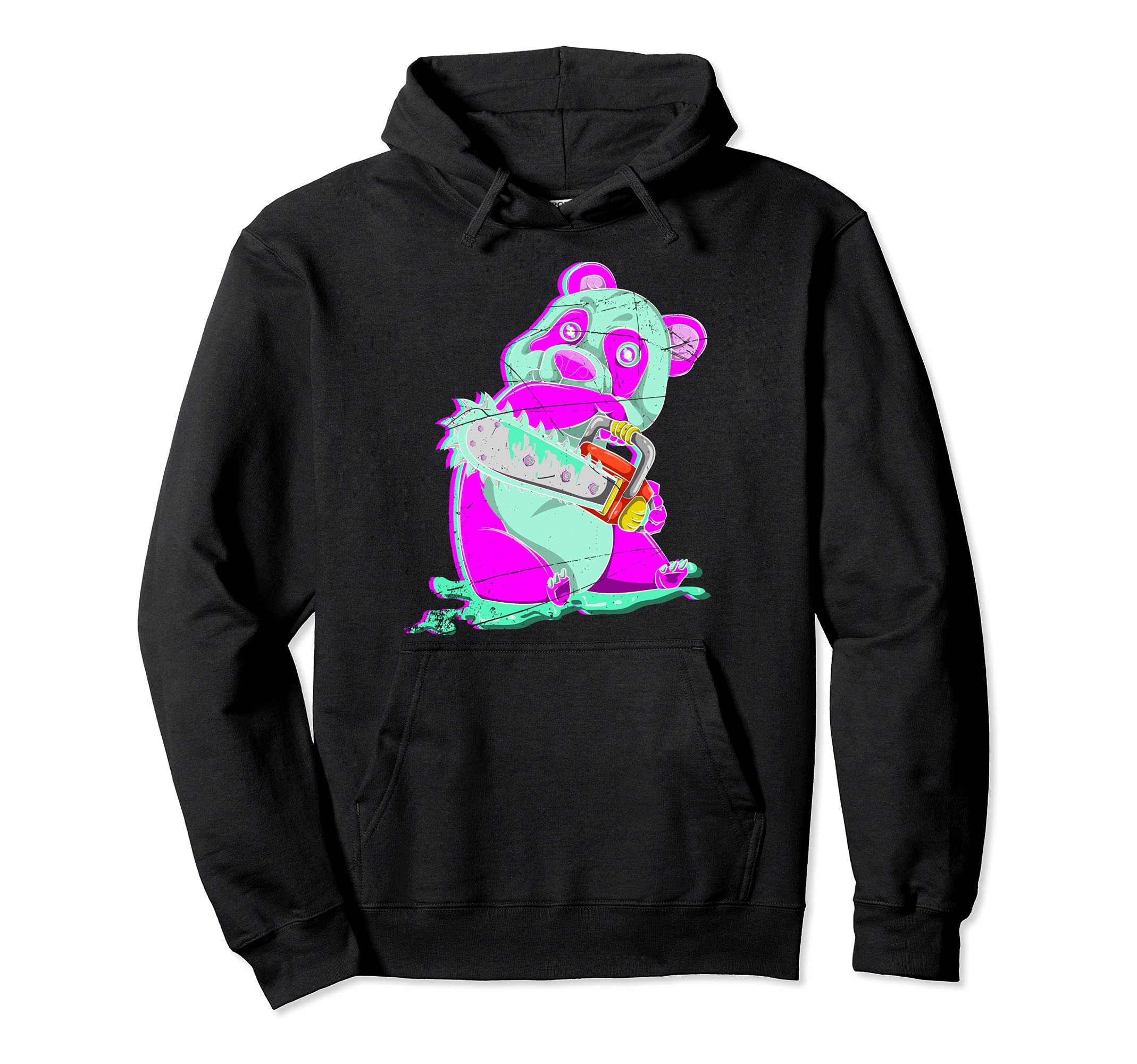 Scary Panda Bear Pastel Goth Hoodie - Streetwear Style for Adults - T-Shirt, Sweatshirt, Hoodie