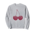 Stylish Cherries Red Y2K Aesthetic Sweatshirt - Custom Art Print Men Women - T-Shirt, Sweatshirt, Hoodie