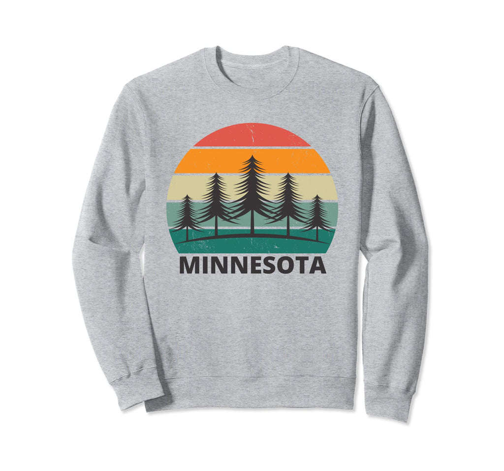 Distressed Minnesota Cedar Trees Sweatshirt - Aesthetic Graphic for Adults - T-Shirt, Sweatshirt, Hoodie