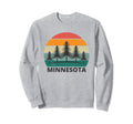 Distressed Minnesota Cedar Trees Sweatshirt - Aesthetic Graphic for Adults - T-Shirt, Sweatshirt, Hoodie