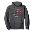 Baseball Catcher Gear American Flag Hoodie - Fun Novelty Design Men Women - T-Shirt, Sweatshirt, Hoodie