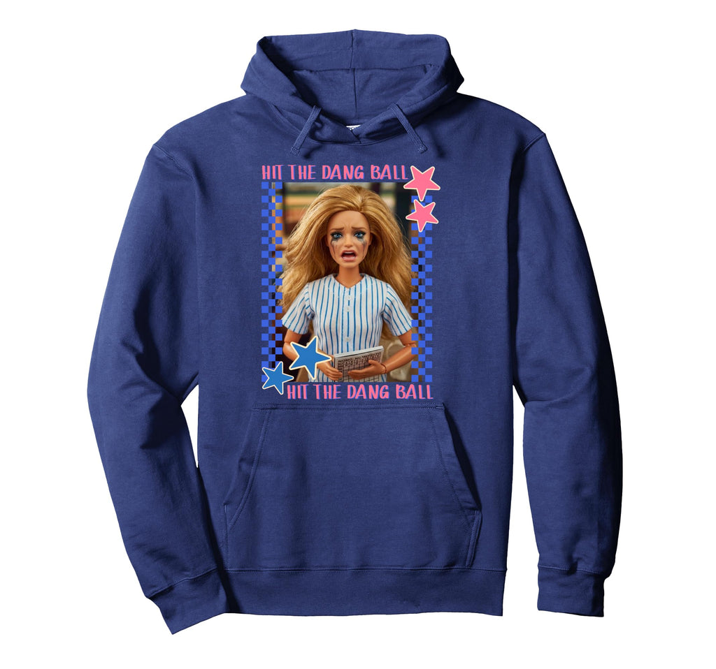 Hit Dang Ball Baseball Mom Mama Game Hoodie - Minimalist Print for Adults - T-Shirt, Sweatshirt, Hoodie