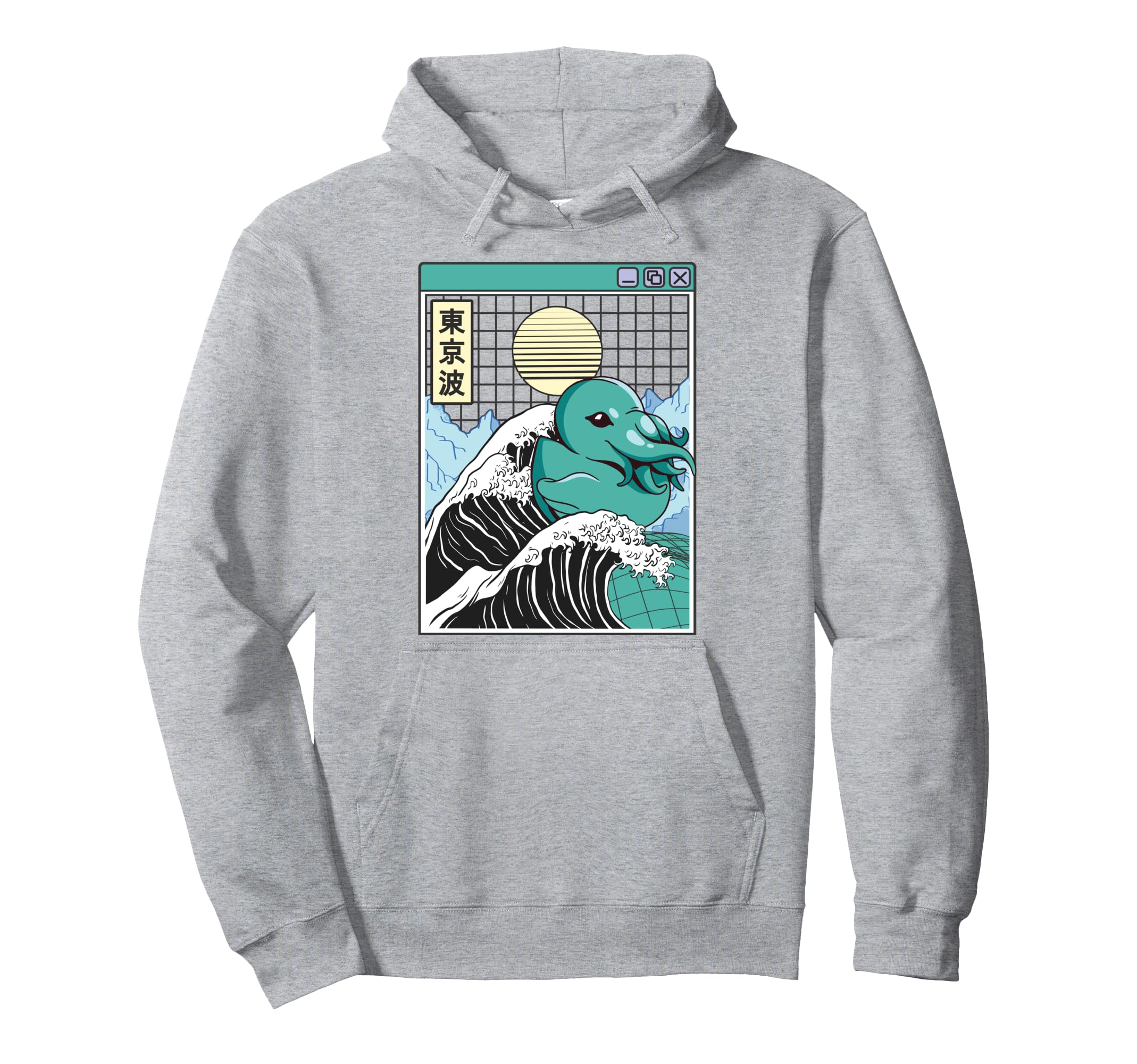 Sea Monster Rubber Duck Kanagawa Hoodie - Fun Novelty Design Men Women - T-Shirt, Sweatshirt, Hoodie