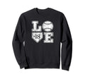 Love Baseball Softball Mom Distressed Sweatshirt - Custom Art Print Unisex - T-Shirt, Sweatshirt, Hoodie