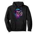 Vaporwave Astronaut Space Art Monkey Hoodie - Custom Art Print Unisex - T-Shirt, Sweatshirt, Hoodie