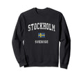 Stockholm Sweden Sverige Athletic Sweatshirt - Trendy Graphic Men Women - T-Shirt, Sweatshirt, Hoodie