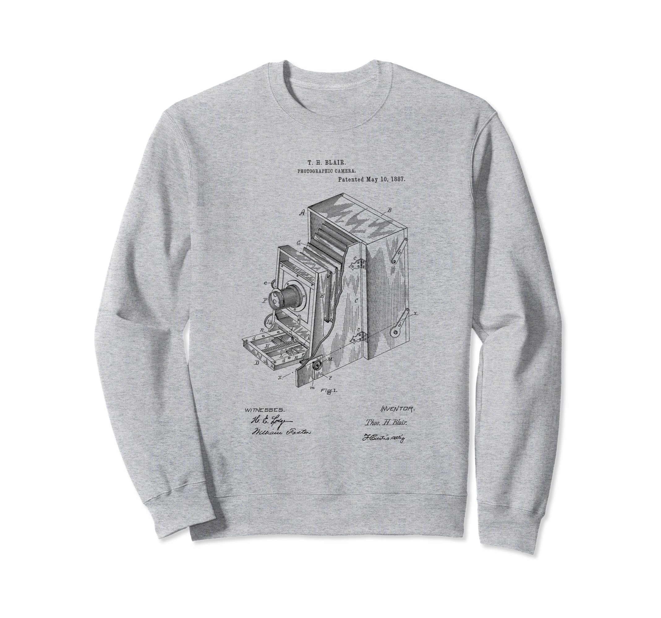 Photography Camera Patent Hand Sweatshirt - Streetwear Style Unisex - T-Shirt, Sweatshirt, Hoodie