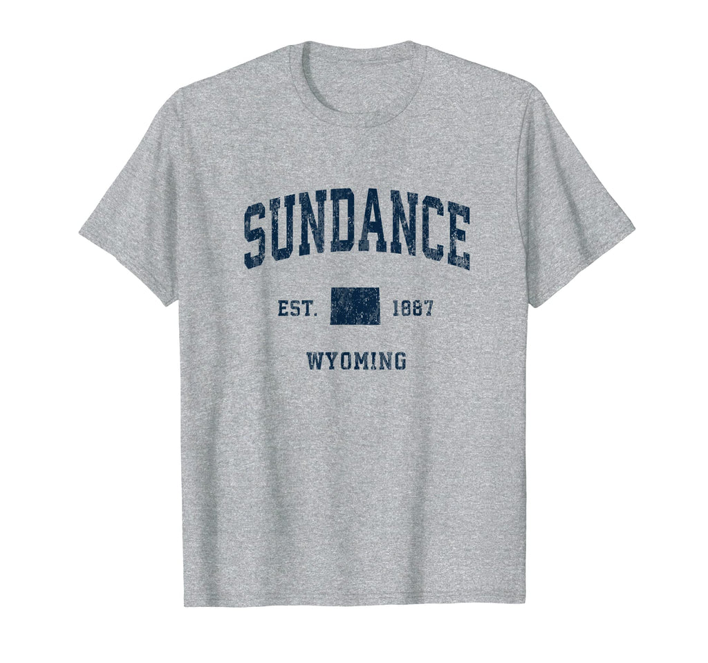 Sundance Wyoming Wy Athletic Navy T-Shirt - Streetwear Style for Adults - T-Shirt, Sweatshirt, Hoodie