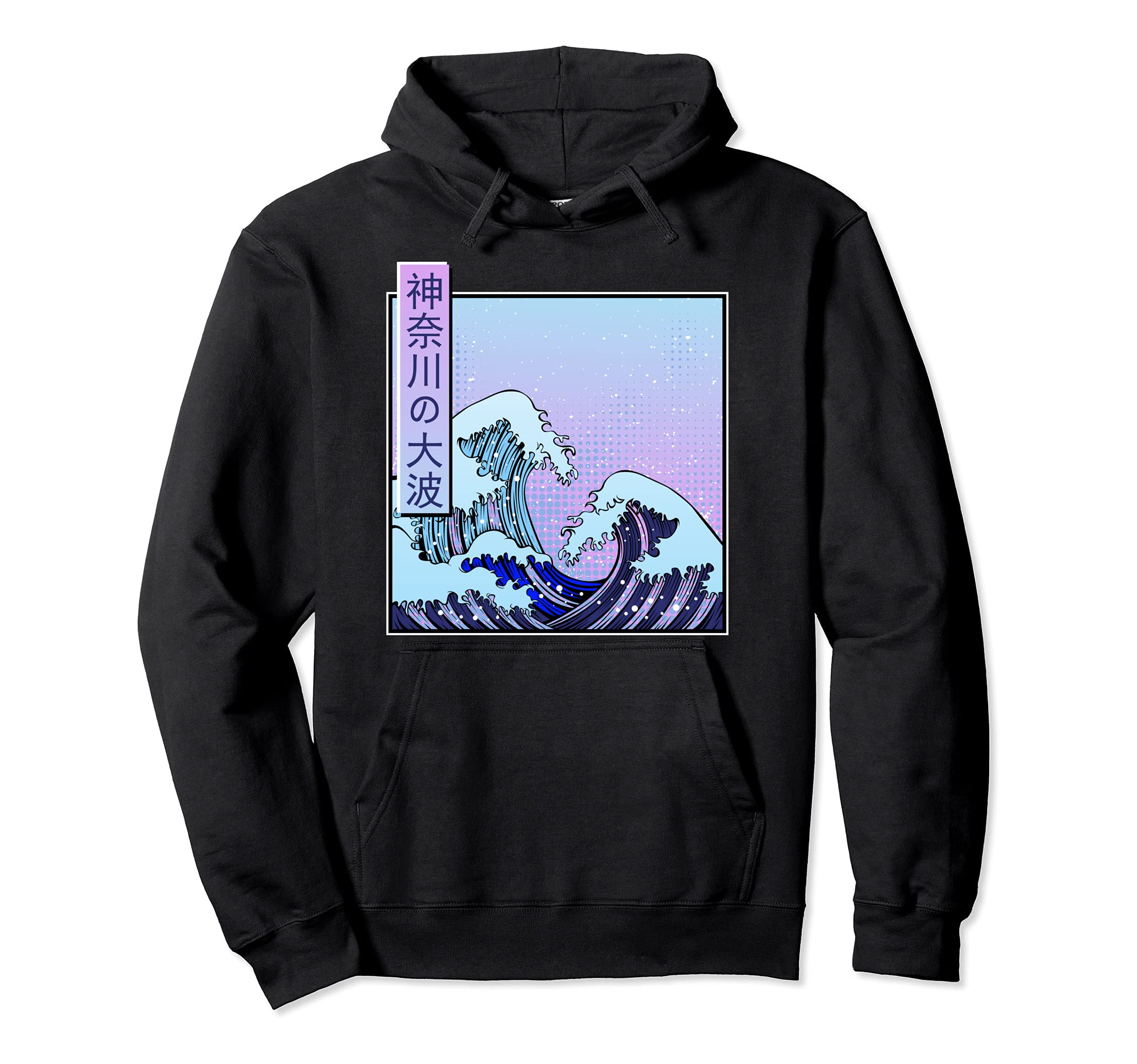 Great Wave Off Kanagawa Vaporwave Hoodie - Graphic Print Men Women - T-Shirt, Sweatshirt, Hoodie