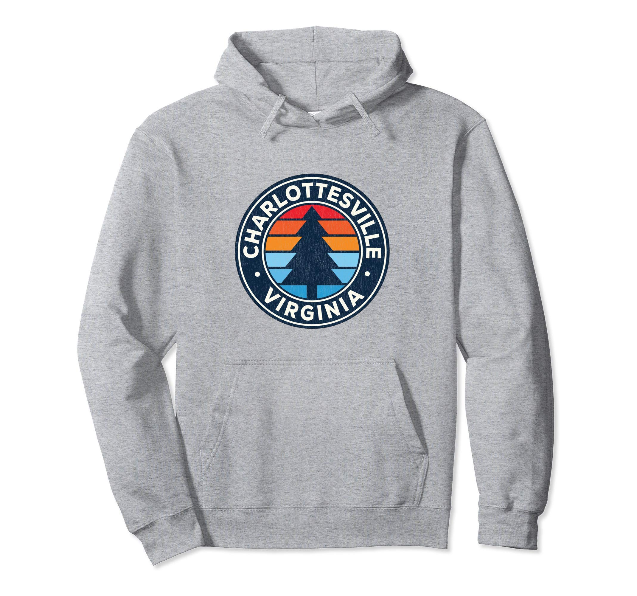 Charlottesville Virginia Va 70S Hoodie - Minimalist Print Unisex - T-Shirt, Sweatshirt, Hoodie