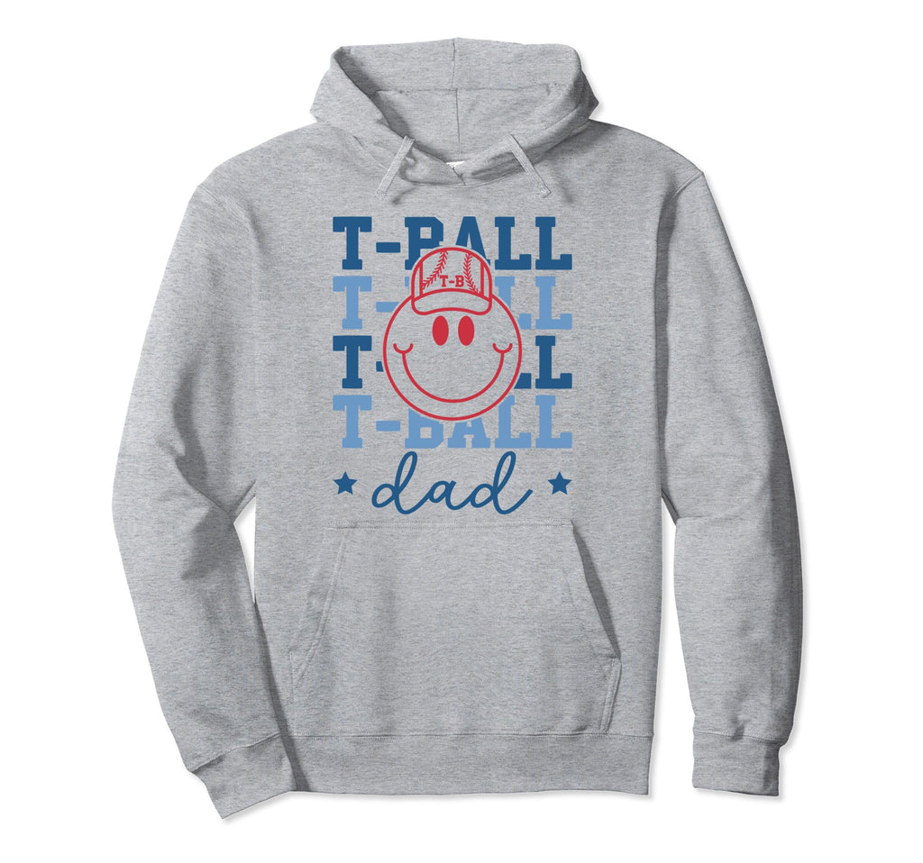 T Ball Dad Baseball Tball Father Hoodie - Minimalist Print for Adults - T-Shirt, Sweatshirt, Hoodie