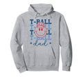 T Ball Dad Baseball Tball Father Hoodie - Minimalist Print for Adults - T-Shirt, Sweatshirt, Hoodie