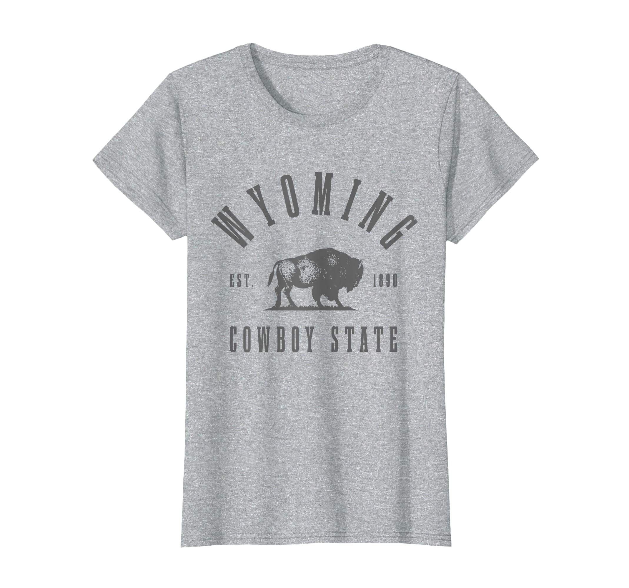 Wyoming East 1890 Cowboy State Bison T-Shirt - Fun Novelty Design Unisex - T-Shirt, Sweatshirt, Hoodie