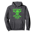 Goonies Neon Green Skull And Logo Hoodie - Fun Novelty Design for Adults - T-Shirt, Sweatshirt, Hoodie