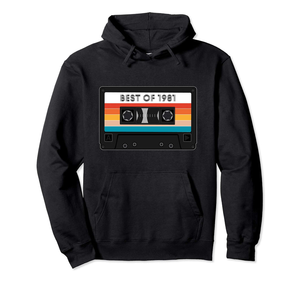 Best 1981 40Th 40 Year Old Cassette Hoodie - Aesthetic Graphic for Adults - T-Shirt, Sweatshirt, Hoodie