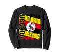Uganda Big Flag Distressed Uganda Sweatshirt - Minimalist Print for Adults - T-Shirt, Sweatshirt, Hoodie