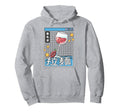 Wine Glass Kawaii Grid Vaporwave Aesthetic Hoodie - Novelty Apparel Unisex - T-Shirt, Sweatshirt, Hoodie