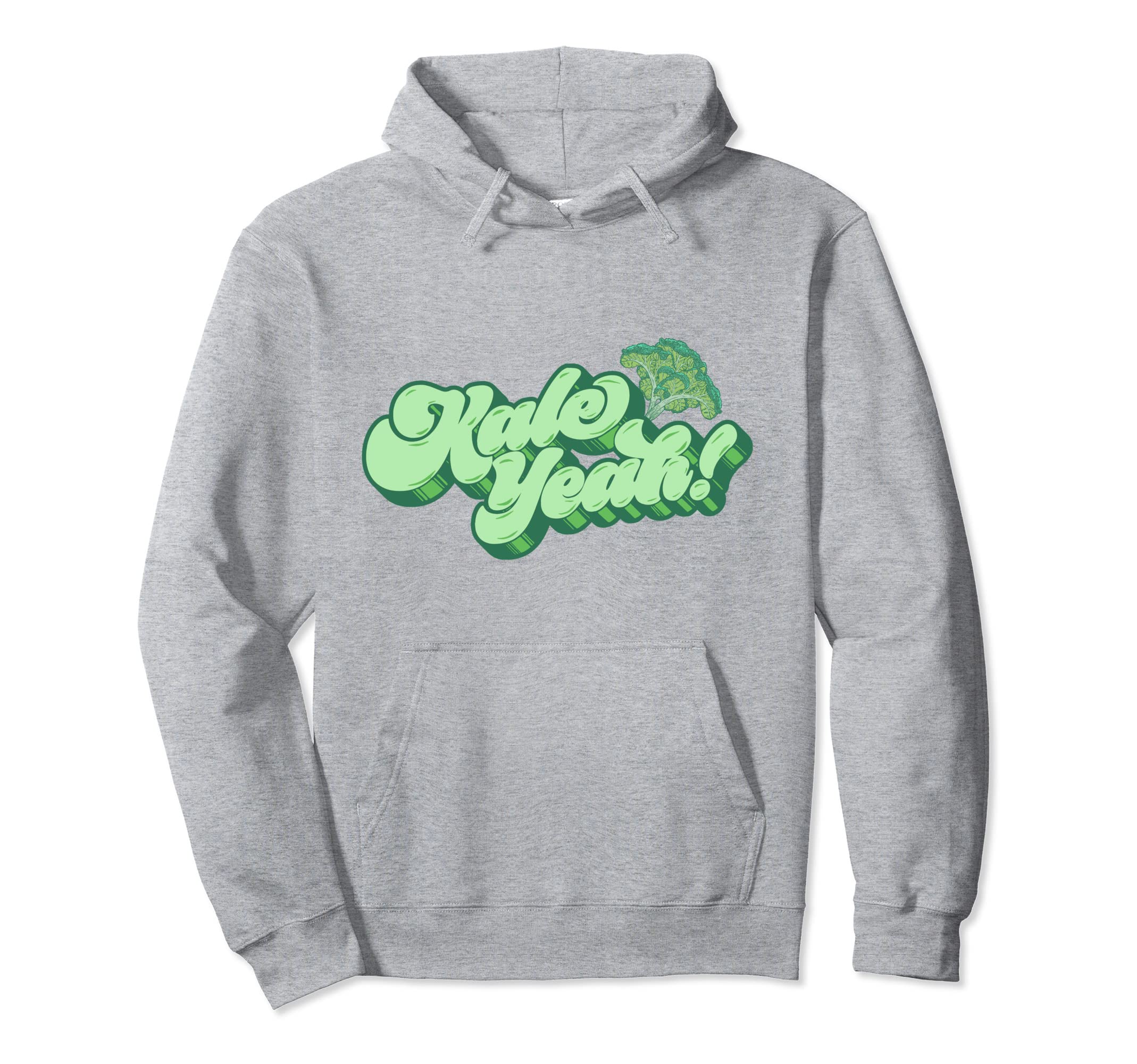 Kale Yeah Funny 70S Script Typography Hoodie - Trendy Graphic for Adults - T-Shirt, Sweatshirt, Hoodie