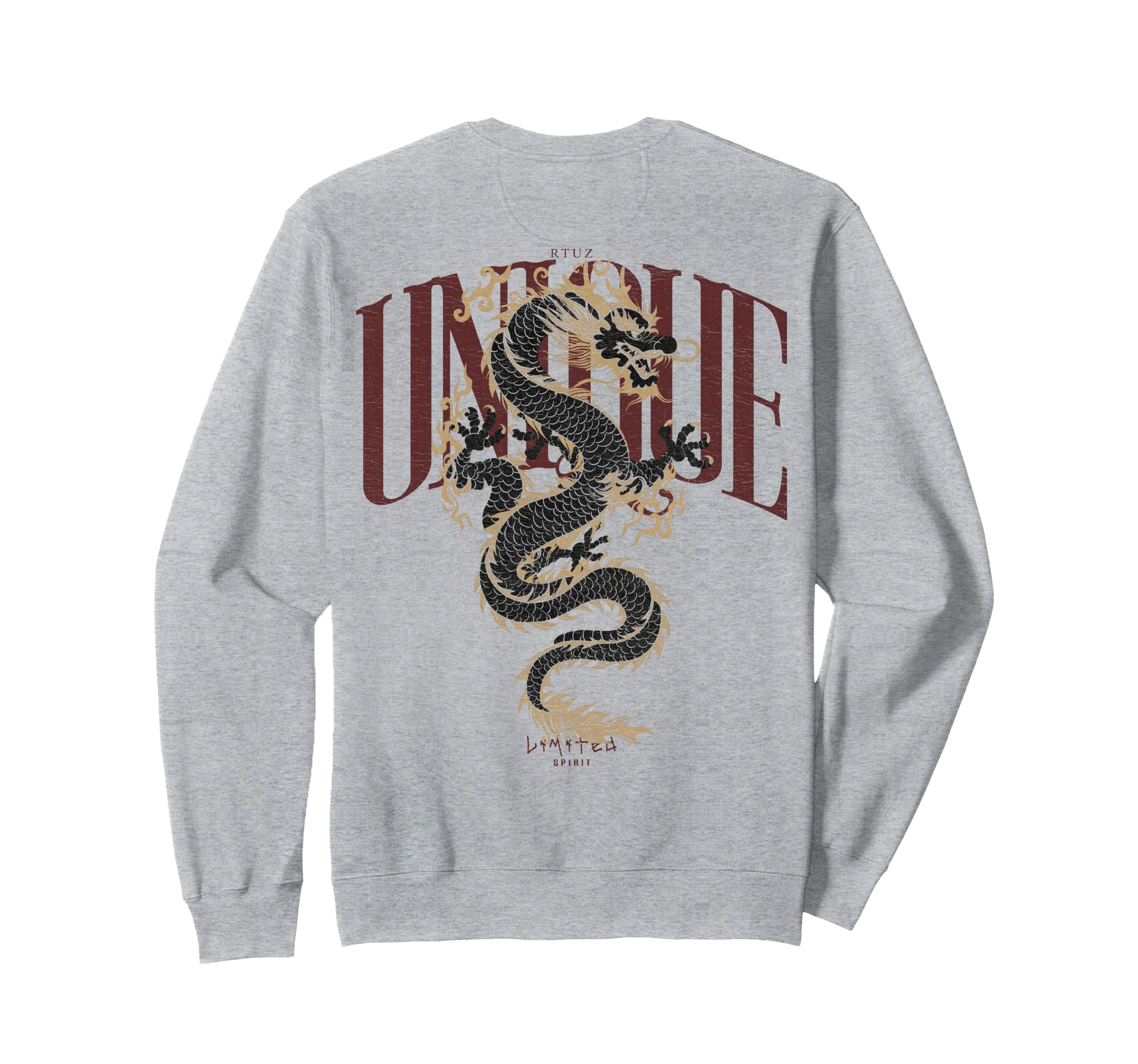 Aesthetic Back Dragon Y2K Sweatshirt - Aesthetic Graphic for Adults - T-Shirt, Sweatshirt, Hoodie