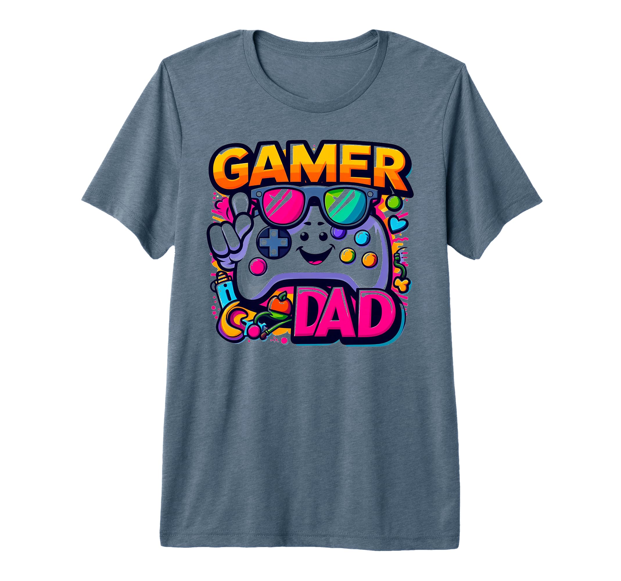 Gamer Dad Game Controller Gaming Video T-Shirt - Unique Graphic Men Women - T-Shirt, Sweatshirt, Hoodie