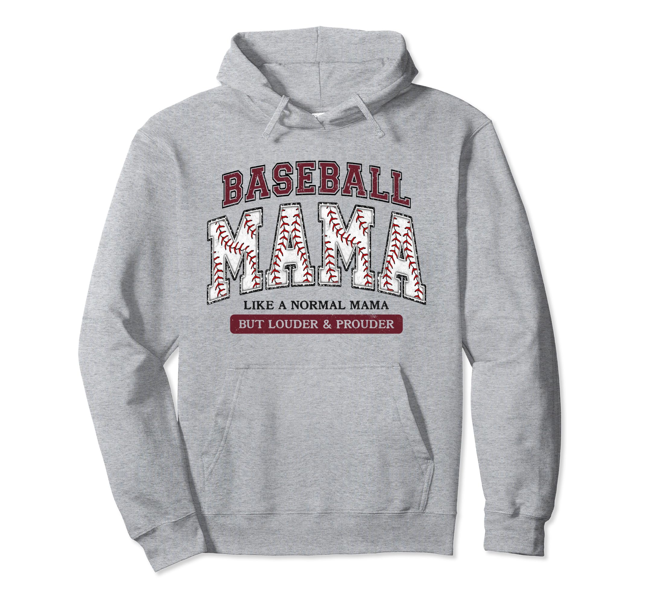 Baseball Mama Maroon Like Normal But Hoodie - Minimalist Print for Adults - T-Shirt, Sweatshirt, Hoodie