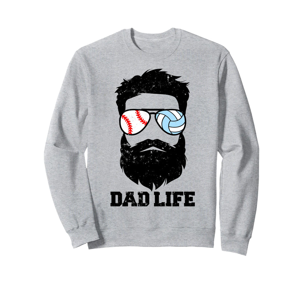 Baseball Volleyball Dad Messy Sweatshirt - Casual Everyday Wear Unisex - T-Shirt, Sweatshirt, Hoodie