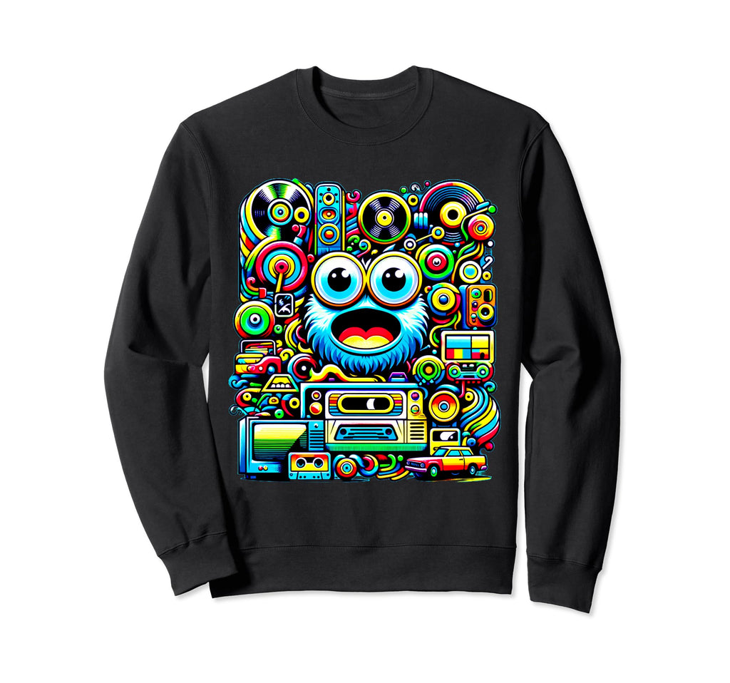 Chaotic 1980S Theme Cassette Tapes Sweatshirt - Novelty Apparel Unisex - T-Shirt, Sweatshirt, Hoodie
