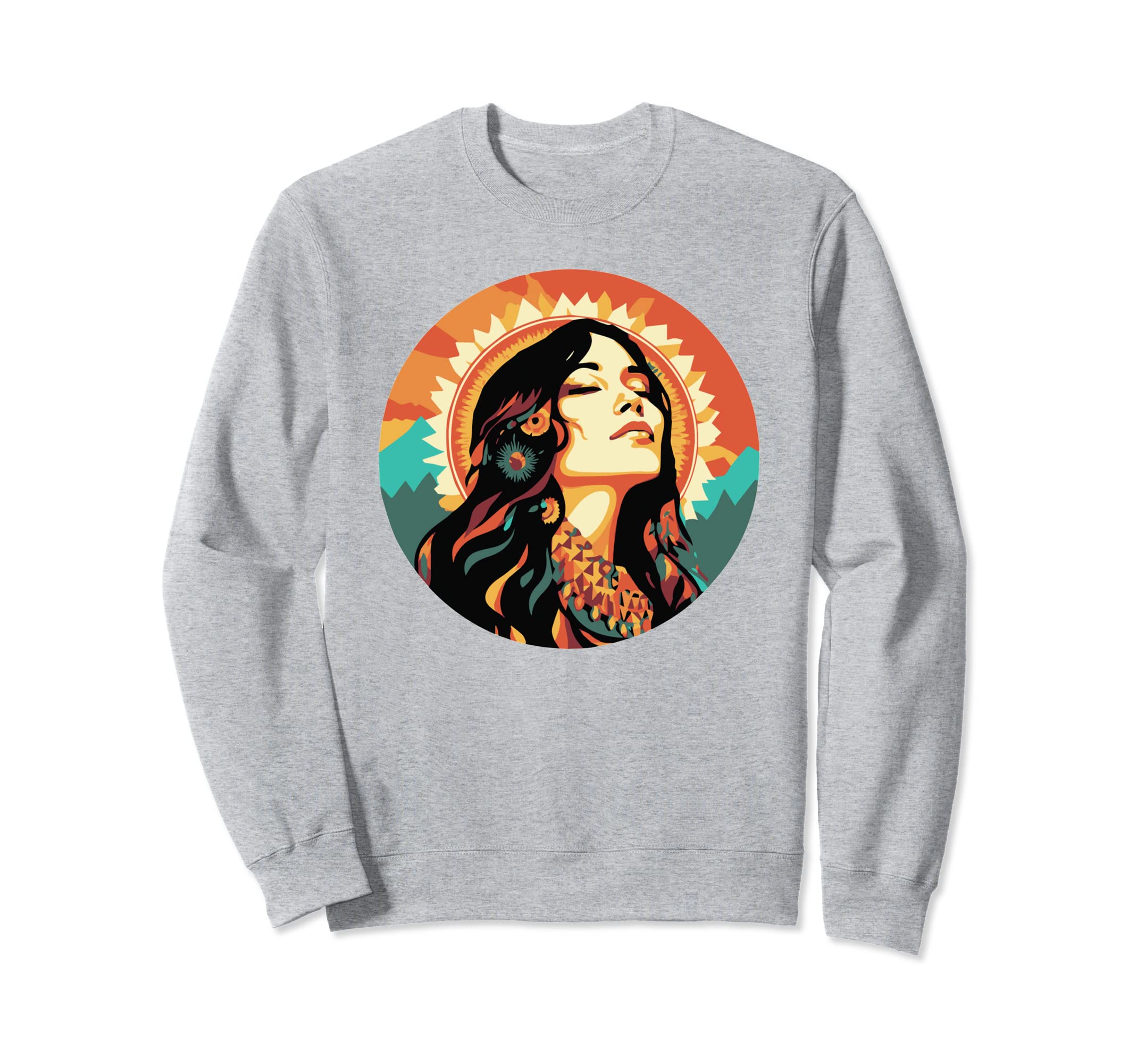 Groovy Mountain Mama Hippie 60S Sweatshirt - Graphic Print for Adults - T-Shirt, Sweatshirt, Hoodie