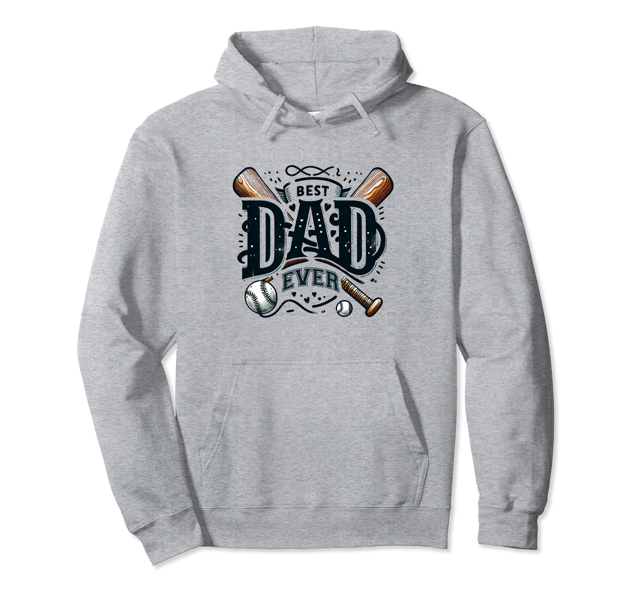 Best Dad Ever Fathers Day Sports Papa Hoodie - Custom Art Print Unisex - T-Shirt, Sweatshirt, Hoodie