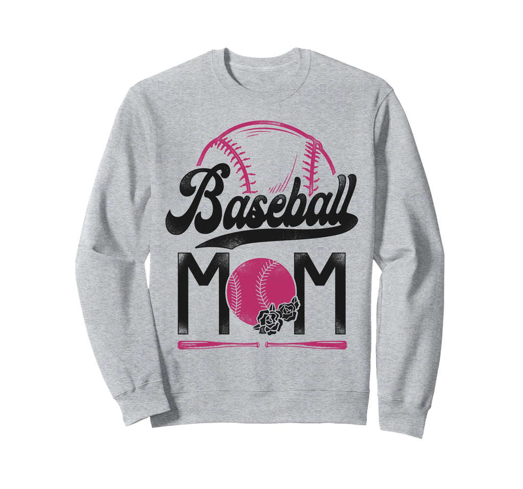 Baseball Fan Mom Mother Baseball Mom Sweatshirt - Fun Novelty Design Unisex - T-Shirt, Sweatshirt, Hoodie
