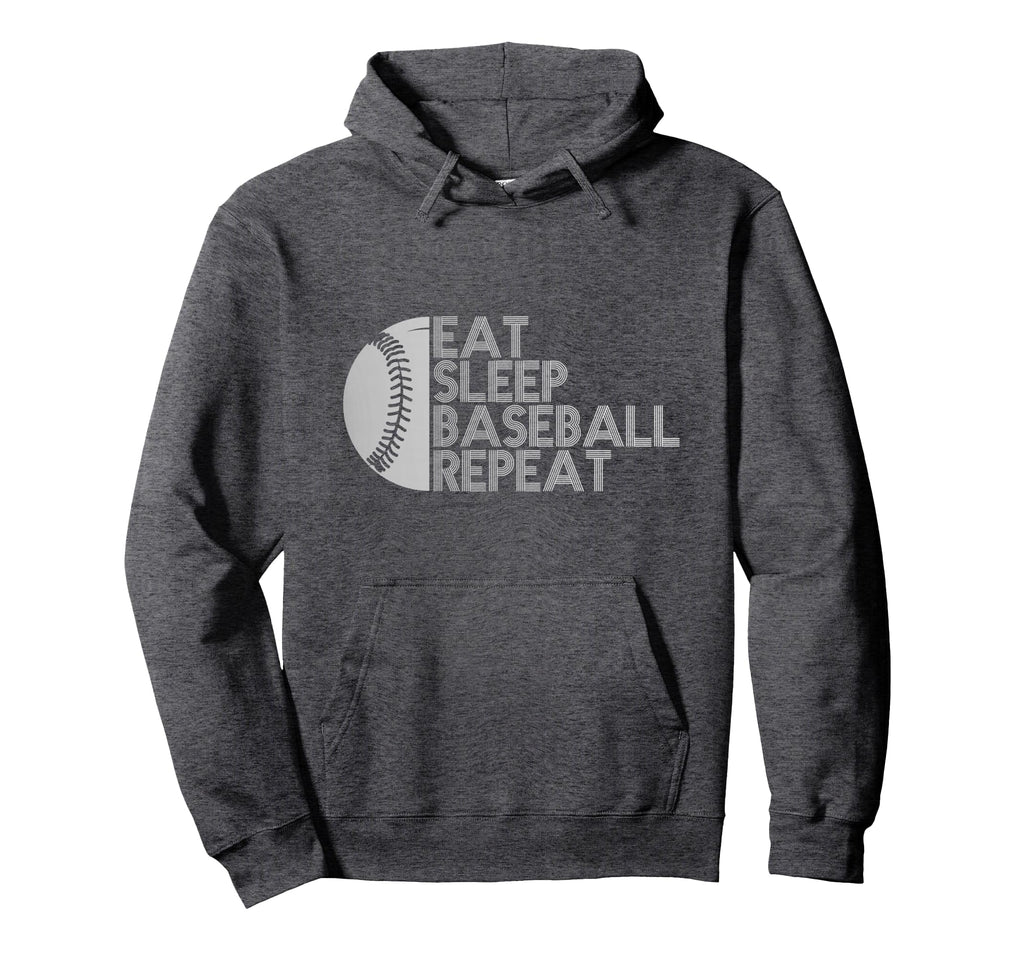 Funny Baseball Player Eat Sleep Hoodie - Unique Graphic for Adults - T-Shirt, Sweatshirt, Hoodie