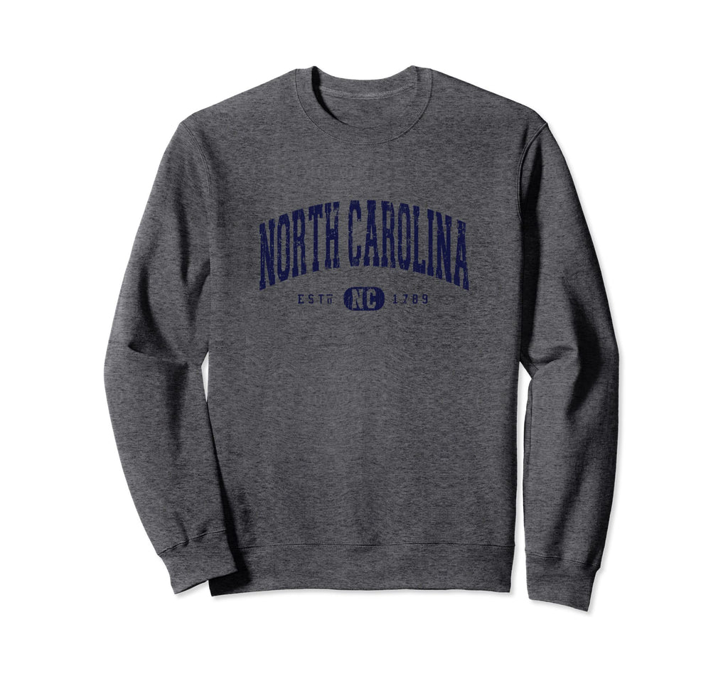 North Carolina Basic Distressed Souvenir Sweatshirt - Graphic Print Unisex - T-Shirt, Sweatshirt, Hoodie
