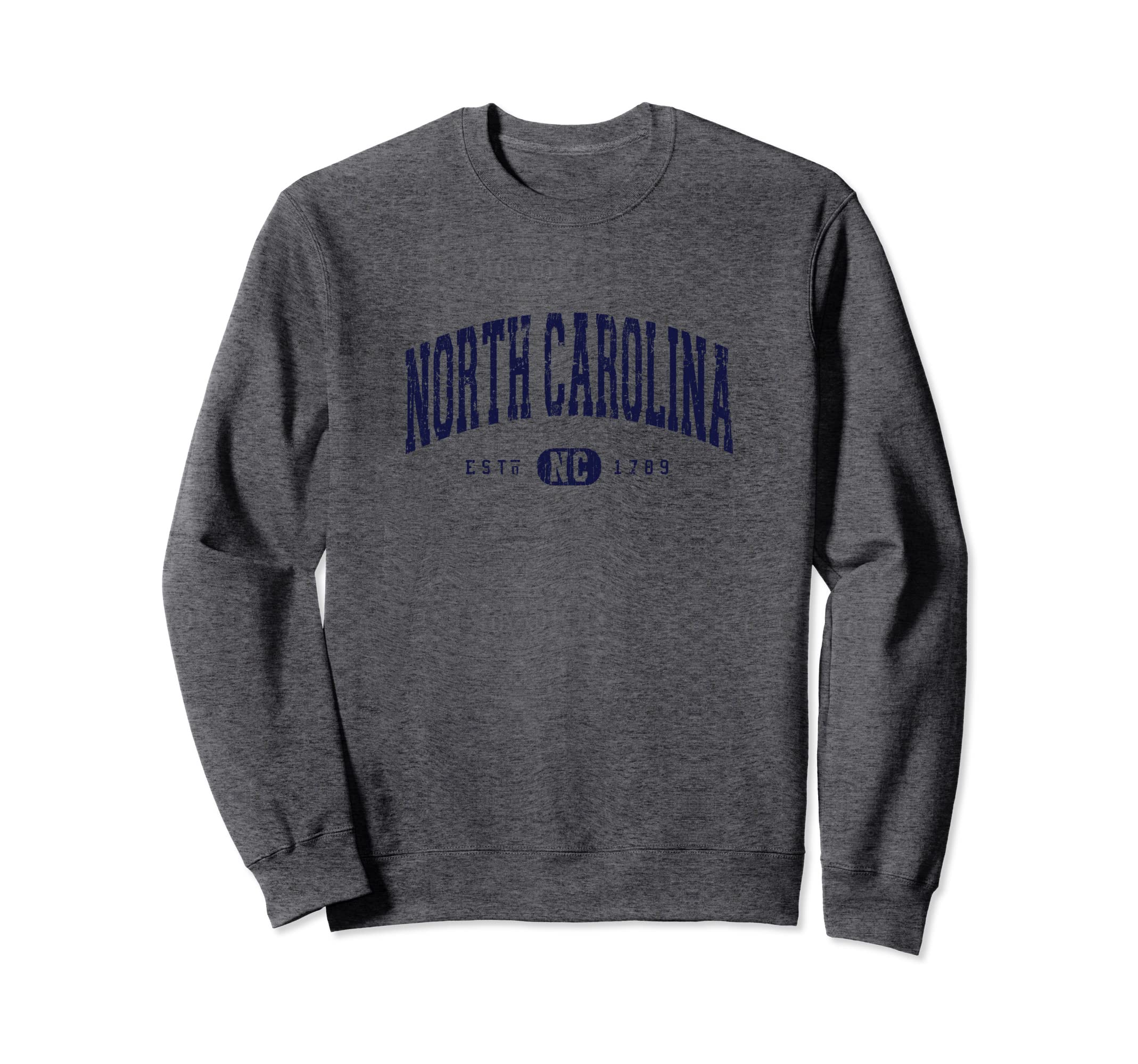 North Carolina Basic Distressed Souvenir Sweatshirt - Graphic Print Unisex - T-Shirt, Sweatshirt, Hoodie