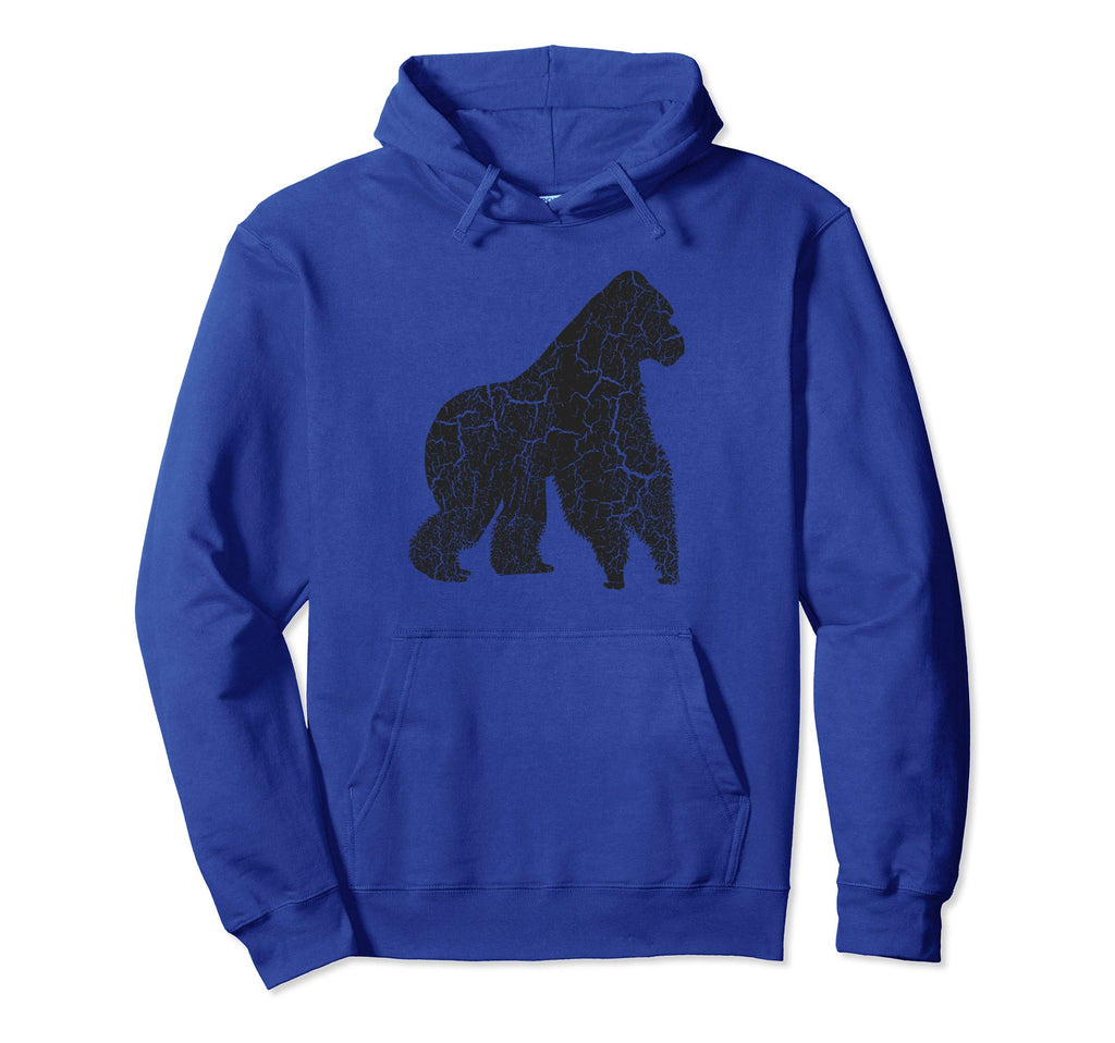 Gorilla Distressed Gorilla Hoodie - Graphic Print Unisex - T-Shirt, Sweatshirt, Hoodie