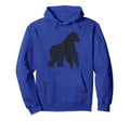 Gorilla Distressed Gorilla Hoodie - Graphic Print Unisex - T-Shirt, Sweatshirt, Hoodie